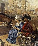 Jan Weenix An Italian Seaport oil painting artist